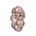 Rose gold flower charm with white zircon pavé setting for DIY charm bracelets - Normal Specification / Rose Gold Pave Ring Style (44)