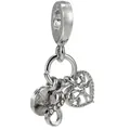 Silver charm pendant with MOM crystal heart, infinity symbol and Love engraving - Normal Specification / Love Infinity Pendant (29)