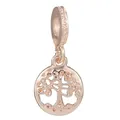 Rosegoldener Lebensbaum-Anhänger mit filigranem Design für DIY-Armbänder und Schmuck - Roségold Hohler Lebensbaum (36)