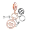DIY Charms aus Silber und Roségold mit I Love You Buchstaben und rosa Kristall - Mehrfarbig I U O Y Herz Buchstaben (37)