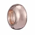 Round rose gold charm bead with smooth metallic finish and large hole for DIY bracelets - Normal Specification / Mirror Round Bead (002) / Rose Gold