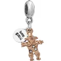 Charm en argent gravé Love Friend et épouvantail en or rose avec des cristaux - Pendentif Épouvantail LOVE FRIEND Zircon (13)