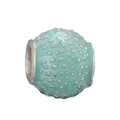 Perle de charme en émail bleu clair avec points argentés pour bracelet DIY - Breloque Émail à Pois Bleu Clair (22)