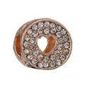 Charm cuore placcato oro con pietre in zirconia cubica per bracciali fai da te - Perla in Strass Clip Cuore Cavo Oro (35)