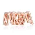 Polierte rotgoldene MOM-Charme-Perle mit herzförmigem O für DIY-Armbänder - Normale Spezifikation / MOM Hohler Polierter Charm (45)