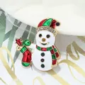 Luxury Christmas snowman napkin ring with rhinestones for festive holiday table decor - Snowman