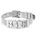 Silbernes Milanaise-Armband mit Best Friend Herzanhängern und verstellbarer Schnalle - Silber