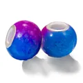 Blau-violette Harzperlen mit Silberkern für die Gestaltung von Charm-Armbändern - Lila Blau Verlauf
