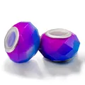 Facettierte Perlen mit lila-blauem Verlauf und großen Löchern für DIY-Armbänder - Standard-Großloch / Blau-Violett-Verlauf (004)