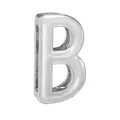 Polierter silberner Legierungsbuchstabe B Schiebeperle für 10mm DIY Armbänder Schmuck - Buchstabe B