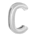 Polierte silberne Legierung Buchstabe C Schiebeperle für 10mm DIY Armbänder Schmuck - Buchstabe C