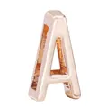 Roségoldfarbene Legierung Buchstabe A Anhänger mit strukturierter Innenseite für DIY Armbänder - Buchstabe A