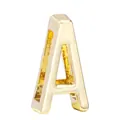 3D-Goldlegierung Buchstabe A Perle mit Hochglanz-Finish für DIY-Armbänder im 10mm Format - Buchstabe A Stil