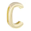 Polierter goldener 10mm Legierungsbuchstabe C für DIY Armbänder und personalisierten Schmuck - Buchstabe C Stil
