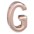 Roségoldener Buchstabe G Schieberperle für 10mm Armbänder aus polierter Legierung - Buchstabe G