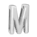 Polierte silberne Legierung Buchstabe M Schiebeperle für 10mm DIY Schmuckarmbänder - M