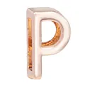 Polierter roségoldener 10mm Buchstabe P Anhänger mit Hohlraum für DIY Armbänder - Buchstabe P