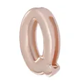 Roségoldener Buchstabe Q Schiebeperle aus polierter Legierung für 10mm DIY-Armbänder - Buchstabe Q