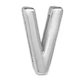Poliertes silbernes Legierung Buchstabe V Schiebeperle für 10mm DIY Armbänder - Buchstabe V