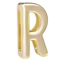Polierte 10mm goldene Legierung Buchstabe R Perle für DIY Armband und Halskette Zubehör - Buchstabe R Stil