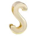 Polierter goldener 10mm Buchstabe S Anhänger mit Spiegeleffekt für DIY Armbänder - Buchstabe S Stil