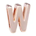 10mm Roségold Buchstabe W Schiebeperle mit polierter 3D-Oberfläche für DIY Armband - Buchstabe W