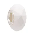Gefacetteerde witte harskraal met zilveren metalen kern voor het maken van DIY armbanden - Normale Specificatie / Wit Gefacetteerd (010)