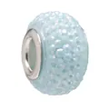 Glinsterende lichtblauwe harskraal met strass-steentjes en zilveren kern voor DIY - Normale Specificatie / Lichtblauw Pavé (014)