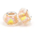 Sparkling orange faceted resin beads with shimmering foil inlay for DIY jewelry - Normal Specification / Orange Yellow Faceted (010)