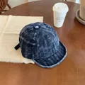Gorra de béisbol retro japonesa en pana lavada con visera corta suave de color azul marino - M(56-58cm) / Azul marino