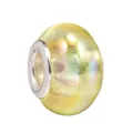 Lichtgele harskraal met AB aurora-coating en zilveren kern voor bedelarmbanden - Normale Specificatie / Iridescent Geel (026)