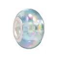 Lichtblauwe iriserende harskraal met groot gat en metalen kern voor DIY-armbanden - Normale Specificatie / Iridescent Lichtblauw (029)