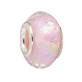 Roze gefacetteerde harskraal met grote metalen kern voor DIY-bedelarmband - Normale Specificatie / Roze Aurora (032)