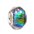 Kleurrijke harskraal met groot gat en iriserende goudfolie voor DIY-sieraden - Normale Specificatie / Blauwgroen Folie (045)