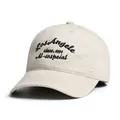 Primer plano del bordado de Los Ángeles en una gorra de béisbol de algodón beige - M (56-58cm) / Blanco Roto