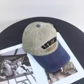 Vintage-Baseballcap in Olivgrün und Marineblau mit 3D-Stickerei SEWING - M (56-58cm) / Khaki Und Marineblau