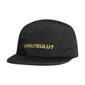 Μαύρο καπέλο 5-panel ripstop με κίτρινα γράμματα UMUTBULUT για άνδρες και γυναίκες - M (56-58cm) / Μαύρο