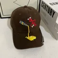 Brown cotton baseball cap with bottle opener brim and Don't Use Teeth embroidery - M (56-58cm) / Coffee