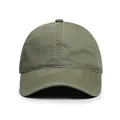 Vista detallada de la gorra verde oliva con tejido de sarga de algodón y ojales de aire - M (56-58cm) / Verde Militar