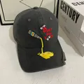 Detail of grey vintage baseball cap featuring creative embroidery and a metal bottle opener - M (56-58cm) / Gray