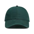 Detalle de la gorra de béisbol de algodón verde oscuro con estructura de seis paneles - M (56-58cm) / Verde Oscuro