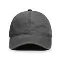 Detalle de gorra de béisbol gris oscuro mostrando costuras reforzadas y textura de la tela - M (56-58cm) / Gris