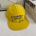 Pink quick-dry baseball cap with cute cat embroidery and stylish wide brim for women - M(56-58cm) / Yellow