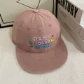 Casquette de baseball en coton rose avec broderie Graphic Found et visière courbée - M (56-58cm) / Rose