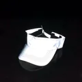 Detail of high-visibility reflective sun visor hat with adjustable strap and reinforced brim - M (56-58cm) / Visor