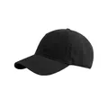 Gorra de béisbol clásica de algodón negro con visera curva y diseño de seis paneles - Ajustable / Negro