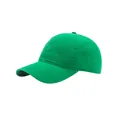 Gorra de béisbol clásica de algodón verde brillante con diseño minimalista de seis paneles unisex - Ajustable / Verde