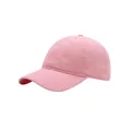 Gorra de béisbol clásica de algodón rosa pastel con parte superior suave y visera - Ajustable / Rosa