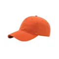 Gorra de béisbol de algodón lavado en naranja vintage con estructura clásica de seis paneles - Ajustable / Naranja