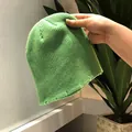 Gorro de punto acanalado verde hierba vibrante con detalles desgastados elegantes para invierno - M (56-58cm) / Verde Fluorescente